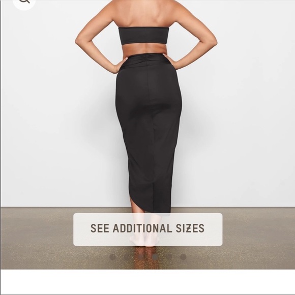NWT Skims Swim Sarong Maxi Skirt Size XL in Onyx Black - Picture 6 of 6